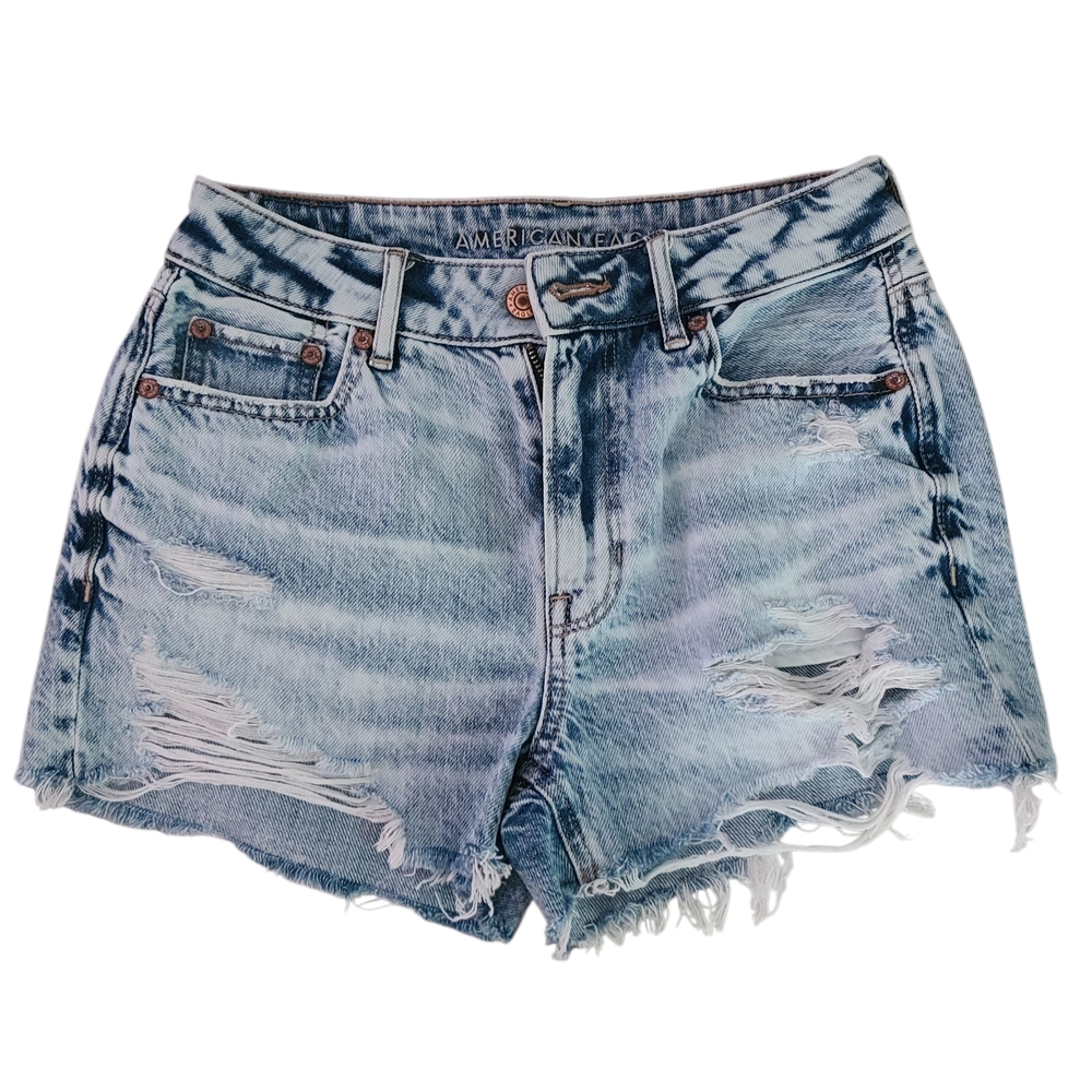American Eagle Outfitters Blue Jean Shorts Distressed Cut-Offs, Tom Girl Size 00